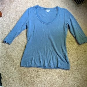 3/4 sleeve blue sweater